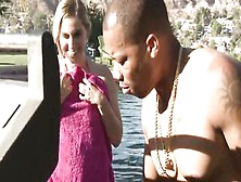 Blonde 19 Yo Niki Snow Lets Big Black Dick Stepdad To Interracial Boned Her By The Pool