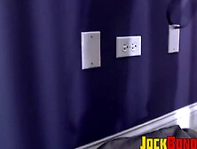 Obedient puppy Cullen Cables endures the stingy feeling of nipple clamps