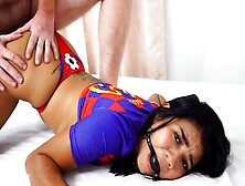 Asian Beauty Dominated And Fucked Bareback Before Receiving A Creampie