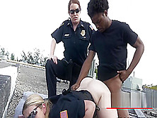 Peeping Tom Is Taken To A Rooftop By Horny Milf Cops