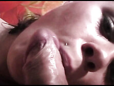 German blonde milf with mouth eager to passionately suck cock to get her warm cum while she is filmed in pov