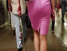 Ass In Pink Skirt