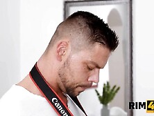 RIM4K. Amazing model enjoys the smack of photographers backdoor and dick