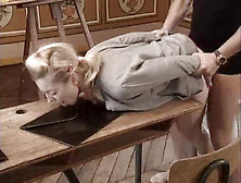 Ivona Zampova screwed on school desk.  (18+)