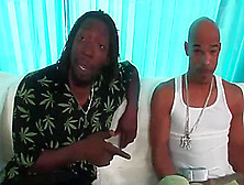 Two guys get to drill a tight pussy