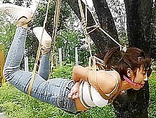 Cute Asian Tied Outdoors