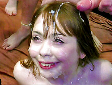 Petite Cherry Gets Plastered In Cum