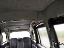 Ebony interracial anal fingered in cab