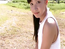 A Asian Girl Is Riding A Ball. Mp4