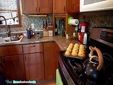 Husband Baking Deserts In The Kitchen Butt Ass Naked