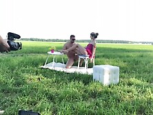 Backstage fucking in the nature