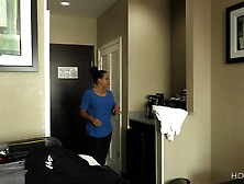 Latin maid,  Jolla is having wild sex with a rich hotel guest,  in his room