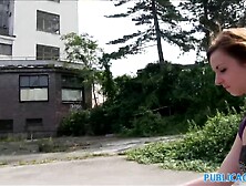 PublicAgent Brunette hair having sex outdoors