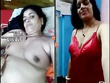 Indian Desi Bhabhi In Red Nighty Hot Selfie Video Call Nude Milf
