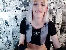 Skinny Teen Trans Cutie With Sexy Feet Legs Jerks Off Her Big Dick