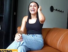 Colombian Teen Cutie Turns The Heat On Casting Not Wearing Any Panties!