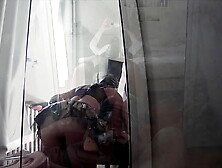 Perfect Blowjob in the Mirror with Cum in Mouth from a MILF with a Perfect Body
