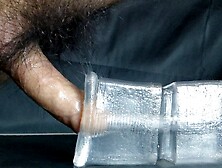 Masturbation With Transparent Sex Toy