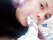 cream-pie soaking the teeny mouth, motherfucker black's whore keep looking at on webcam at cums on