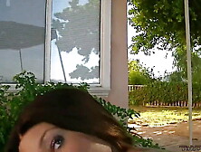 Tiny Trisha gets naked and blows the dude