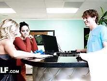 Mylf - Lusty Older Prestyn Lee Shows Off Her Massive Melons And Gets Full Twat Service In A Cutie Salon