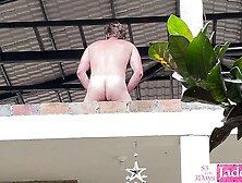 Kinky Exhibitionist Sister Fucking On A Balcony