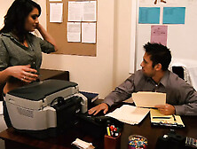 Busty Latina Charley Chase Takes Dick-tation in the Union Office