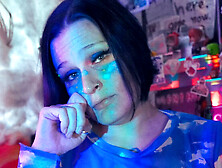 Dani The Goth MILF With Big Natural Tits & Hairy Pussy - Sad & Creamy Masturbation Close-Up