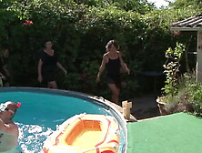 Four Mature Wifes Getting Fucked By The Pool