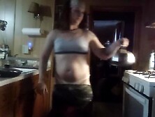 Hawt TRANSWOMEN UNDRESSES and DOES DISHES - YELLOW STRAP - SMOKIN'