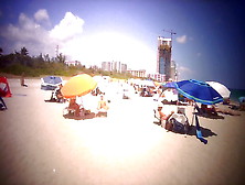 Strolling Through The Sand At Haulover Naturist Beach