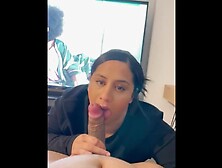 Arab Bitch Swallowing Enormous Ebony Schlong!