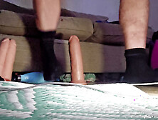 Riding 10Inch Thick Dildo To The Base