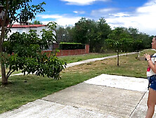 I See A Little Dwarf Riding In A Tree Watching Me Exercising And He Invites Me To His Apartment To Fuck Me Until He Comes Inside