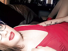 Princess Bunnie: Cd Milf In Red Dress Cums Hard