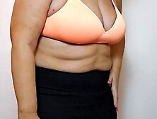 Curvy BBW on vibration plate spanking and ????