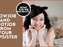 TheTinyFeetTreat - Blowjob and Footjob From Your step-sister