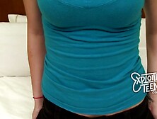 five toes 8 petite dark haired 19 yo blows a fat cock