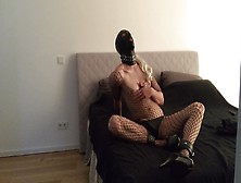 Crossdresser Slave In Fishnetstockings And Highheels Does Anal With Cumshot