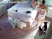 IPCAM – Cute British sisters naked in their bedroom