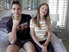 Little Shae Gets Piped Down By Luke, The Tallest Guy On HotGuysFuck!