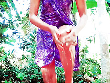 Indian desi girl outdoor bathing