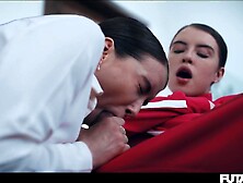 TRANSGENDER SURPRISE - Real Futanari bang hawt beauties and explode with a massive load of cum