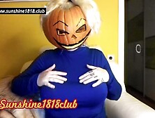 Happy Halloween Cute gigantic breasts pumpkin spooky night October 31st