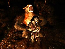 Khajiiti teen Pounded By Imprisoned Werewolf (18+)