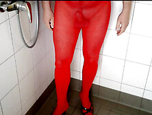 The Red Fine Pantyhose