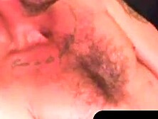 Hairiest Stud Stripping Down & Jerking Off in Interview Room