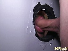 Bear Fucks Thru Gloryhole And Cum Sprays