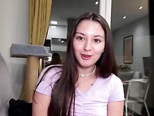 Russian girl skillfully jerks off and sucks a guy’s dick