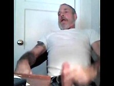 Rugged Daddy's Big Cock Masturbation